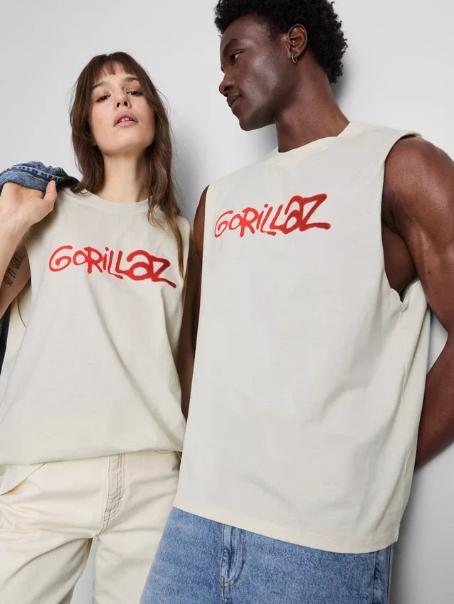 Camiseta sin mangas con diseño de Gorillaz