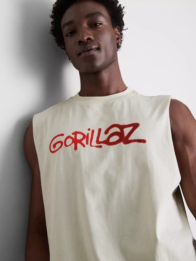 Camiseta sin mangas con diseño de Gorillaz
