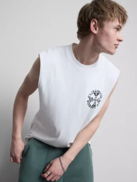Camiseta sin mangas con diseño gráfico de Los Ángeles