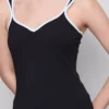 Camiseta sin mangas con escote corazón de alto contenido de algodón
