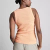 Camiseta sin mangas con espalda en forma de «U» y tejido acanalado con alto contenido de algodón
