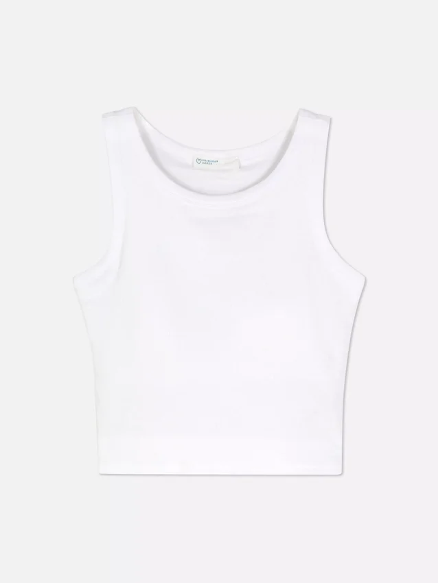 Camiseta sin mangas con espalda nadadora y canalé