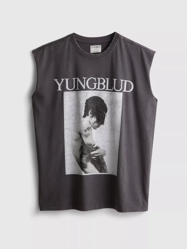 Camiseta sin mangas con estampado de Yungblud de algodón