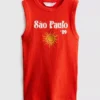 Camiseta sin mangas con estampado gráfico y tejido acanalado, con alto contenido de algodón