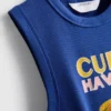 Camiseta sin mangas con estampado gráfico y tejido acanalado, con alto contenido de algodón