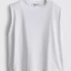 Camiseta sin mangas con hombreras acolchadas
