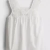 Camiseta sin mangas con inserto bordado