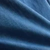Camiseta sin mangas corta de denim de algodón con volantes