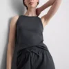 Camiseta sin mangas de algodón con espalda en forma de U