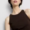 Camiseta sin mangas de algodón con espalda en forma de U
