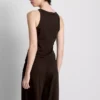 Camiseta sin mangas de algodón con espalda en forma de U