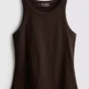 Camiseta sin mangas de algodón con espalda en forma de U
