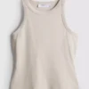 Camiseta sin mangas de algodón con espalda en forma de U