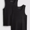 Camiseta sin mangas de corte ajustado con ribete