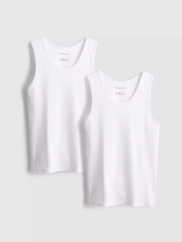 Camiseta sin mangas de corte ajustado con ribete
