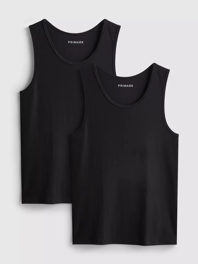 Camiseta sin mangas de corte ajustado con ribete