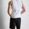 Camiseta sin mangas de corte ajustado con ribete