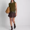 Camiseta sin mangas de crochet con lazo lateral