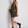 Camiseta sin mangas de crochet con lazo lateral