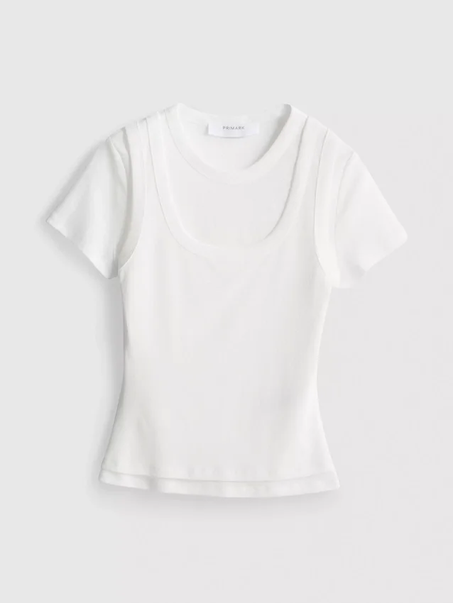 Camiseta sin mangas de doble capa