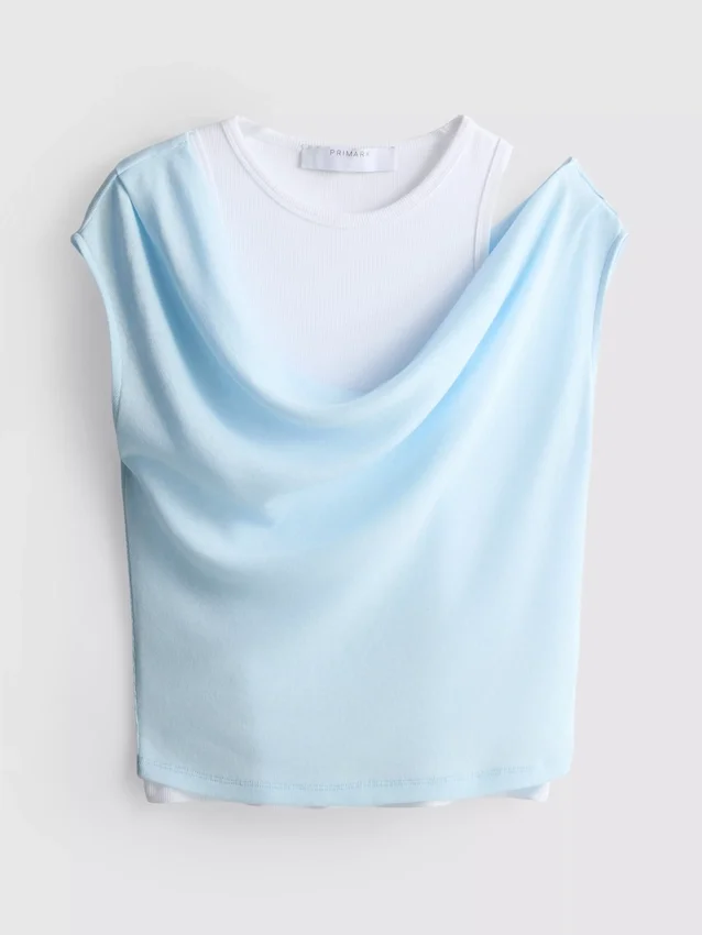 Camiseta sin mangas de doble capa