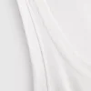 Camiseta sin mangas de mezcla de algodón acanalada