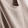 Camiseta sin mangas de mezcla de algodón acanalada