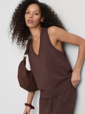 Camiseta sin mangas de mezcla de modal