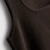 Camiseta sin mangas de punto con cuello cuadrado