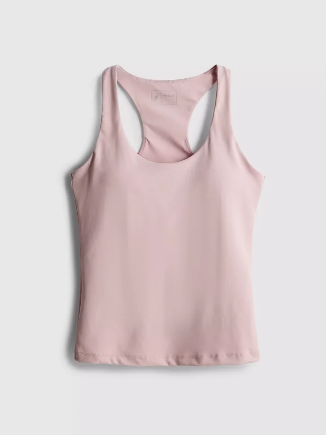Camiseta sin mangas deportiva con cuello redondo
