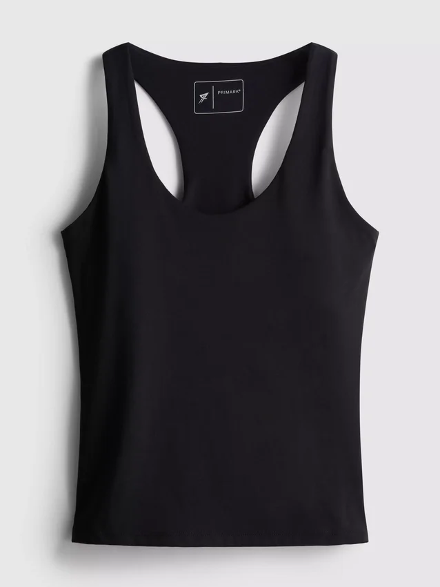 Camiseta sin mangas deportiva con cuello redondo