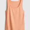 Camiseta sin mangas elástica con alto contenido de algodón