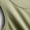 Camiseta sin mangas elástica con alto contenido de algodón