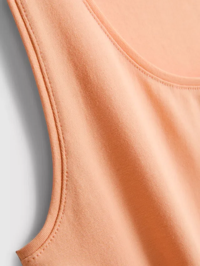 Camiseta sin mangas elástica con alto contenido de algodón