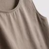 Camiseta sin mangas elástica con alto contenido de algodón
