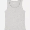 Camiseta sin mangas elástica con cuello redondo