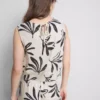 Camiseta sin mangas estampada de mezcla de algodón