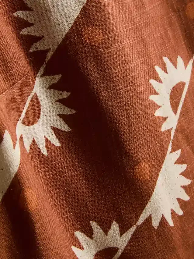 Camiseta sin mangas estampada de mezcla de algodón