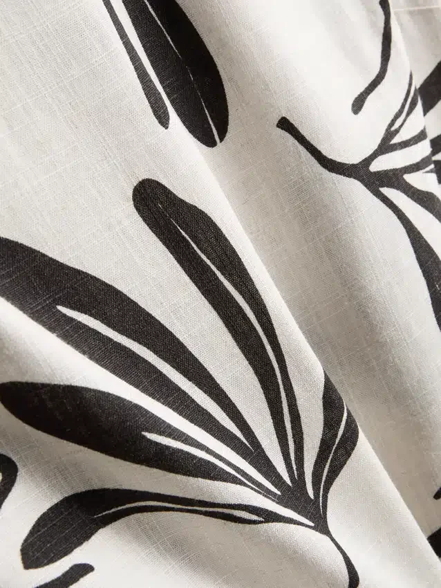 Camiseta sin mangas estampada de mezcla de algodón