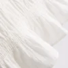 Camiseta sin mangas fruncida de algodón