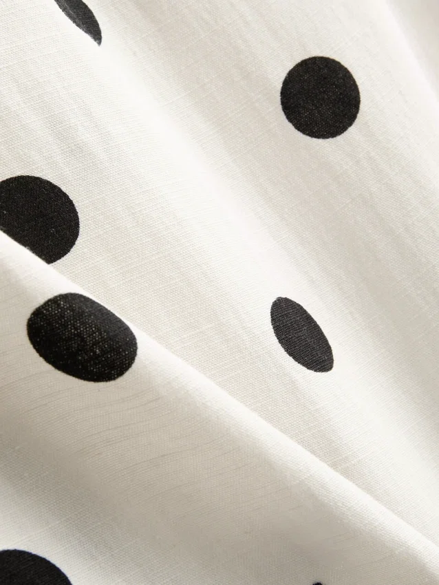 Camiseta sin mangas larga de encaje en mezcla de algodón