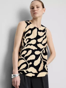 Camiseta sin mangas larga estampada