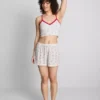 Camiseta tipo camisola corta de pijama estampada sin costuras