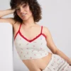 Camiseta tipo camisola corta de pijama estampada sin costuras