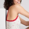 Camiseta tipo camisola corta de pijama estampada sin costuras