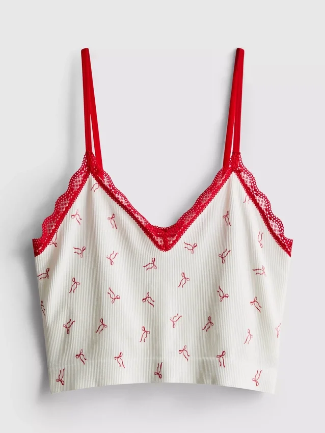 Camiseta tipo camisola corta de pijama estampada sin costuras