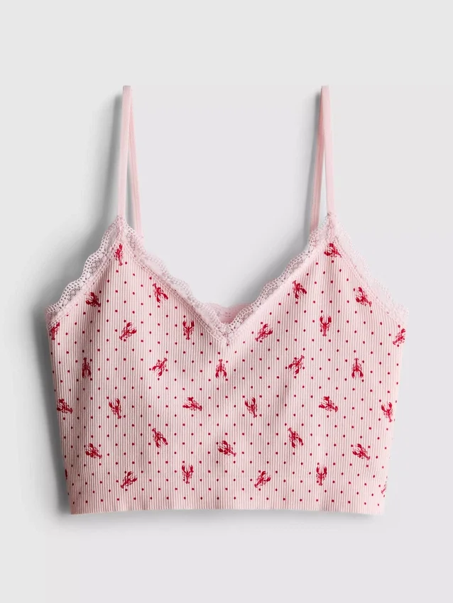 Camiseta tipo camisola corta de pijama estampada sin costuras