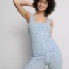 Camiseta tipo camisola de pijamas a rayas acanaladas «Love to Lounge»