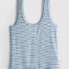 Camiseta tipo camisola de pijamas a rayas acanaladas «Love to Lounge»