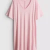 Camisón con cuello en V rico en modal